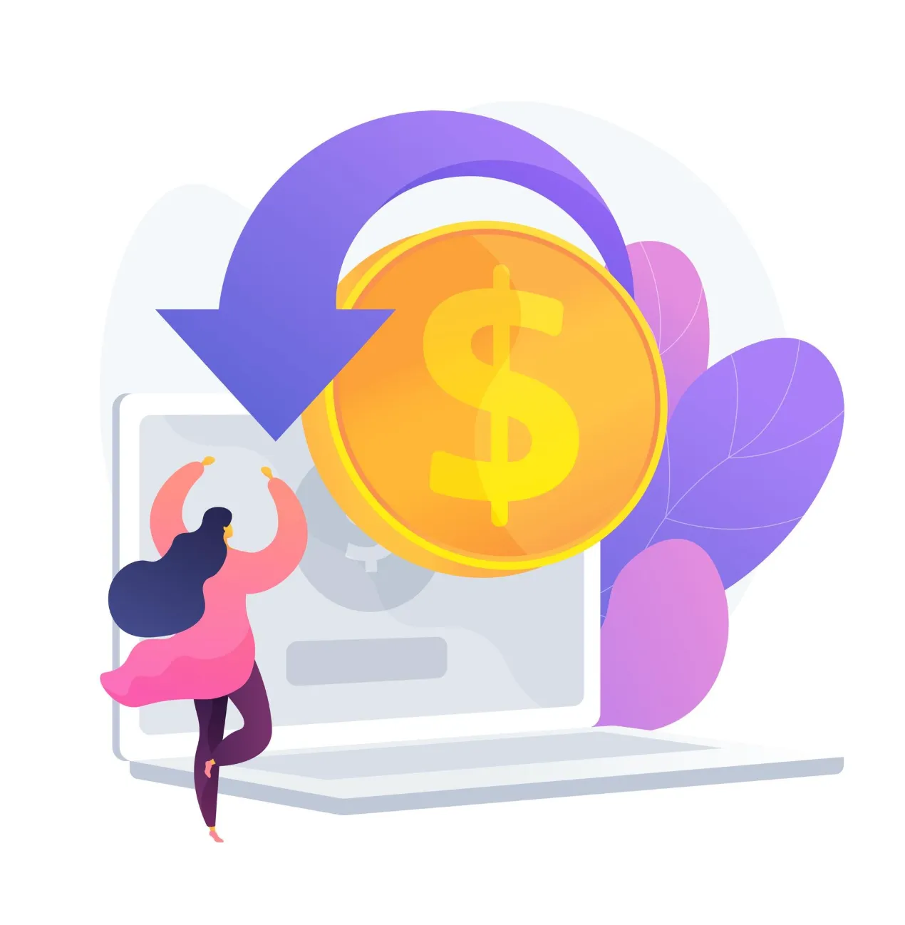 Return arrow icon representing returns